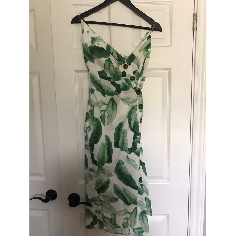 Tropical button dress